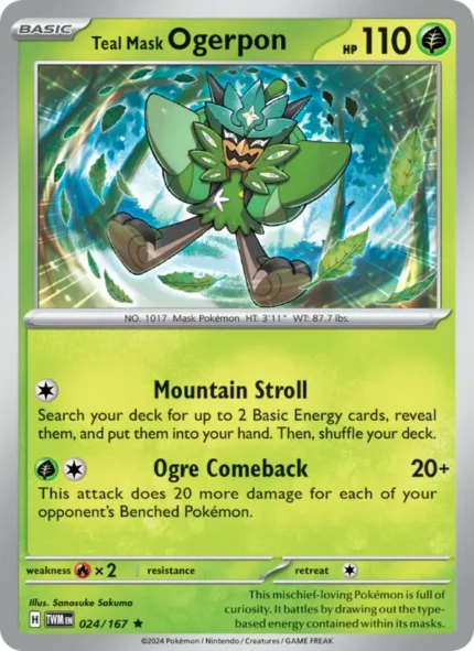 Teal Mask Ogerpon (Twilight Masquerade) #024