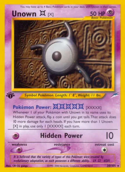 Unown [X] (Neo Destiny) #30