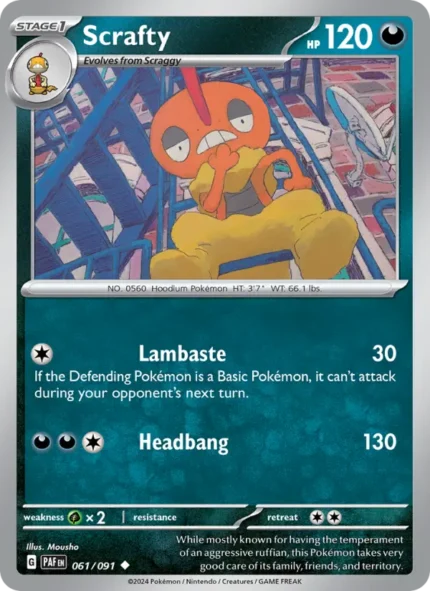 Scrafty (Paldean Fates) #061