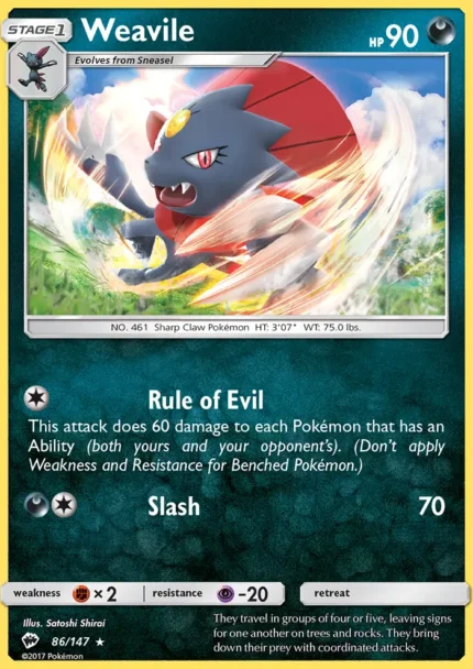 Weavile (Burning Shadows) #86