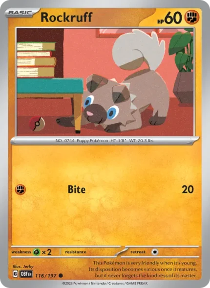 Rockruff (Obsidian Flames) #116