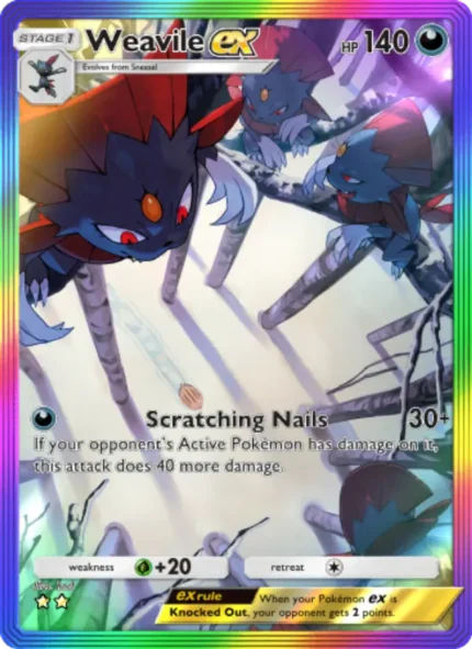 Weavile ex (Space-Time Smackdown) #201