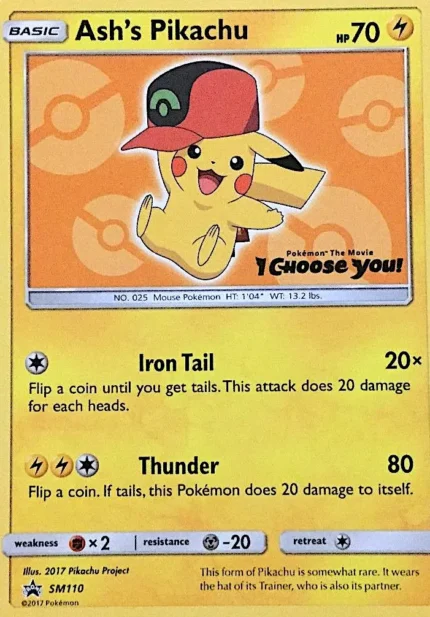 Ash's Pikachu (SM Black Star Promos) #SM110