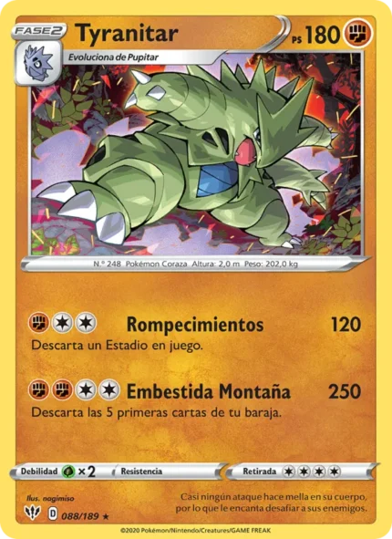Tyranitar (Oscuridad Incandescente) #88