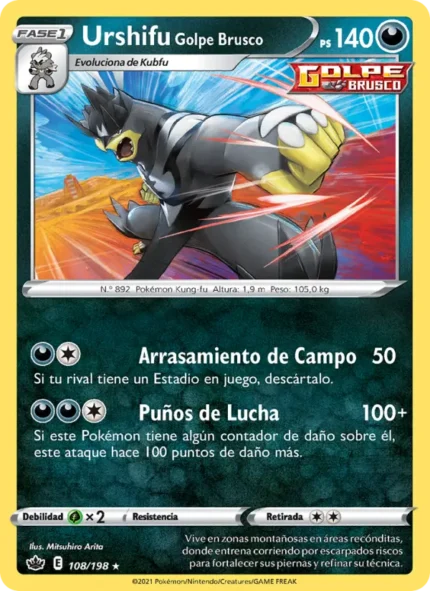 Urshifu Golpe Brusco (Reinado Escalofriante) #108