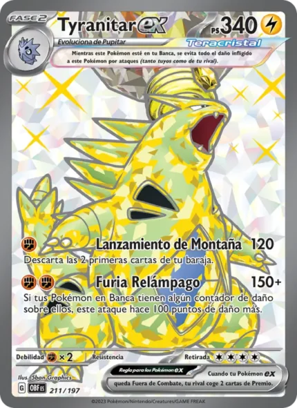 Tyranitar ex (Llamas Obsidianas) #211
