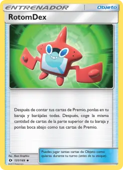 Carta de RotomDex de Sol y Luna